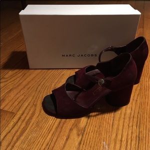 Marc Jacobs Sloan Burgundy Block Heel